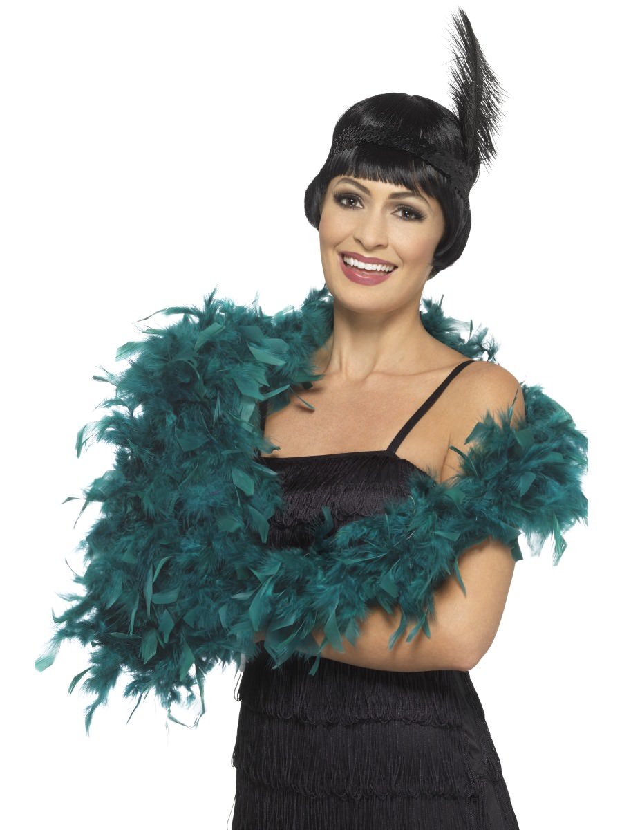 Click to view product details and reviews for Smiffys Deluxe Feather Boa Teal Fancy Dress.