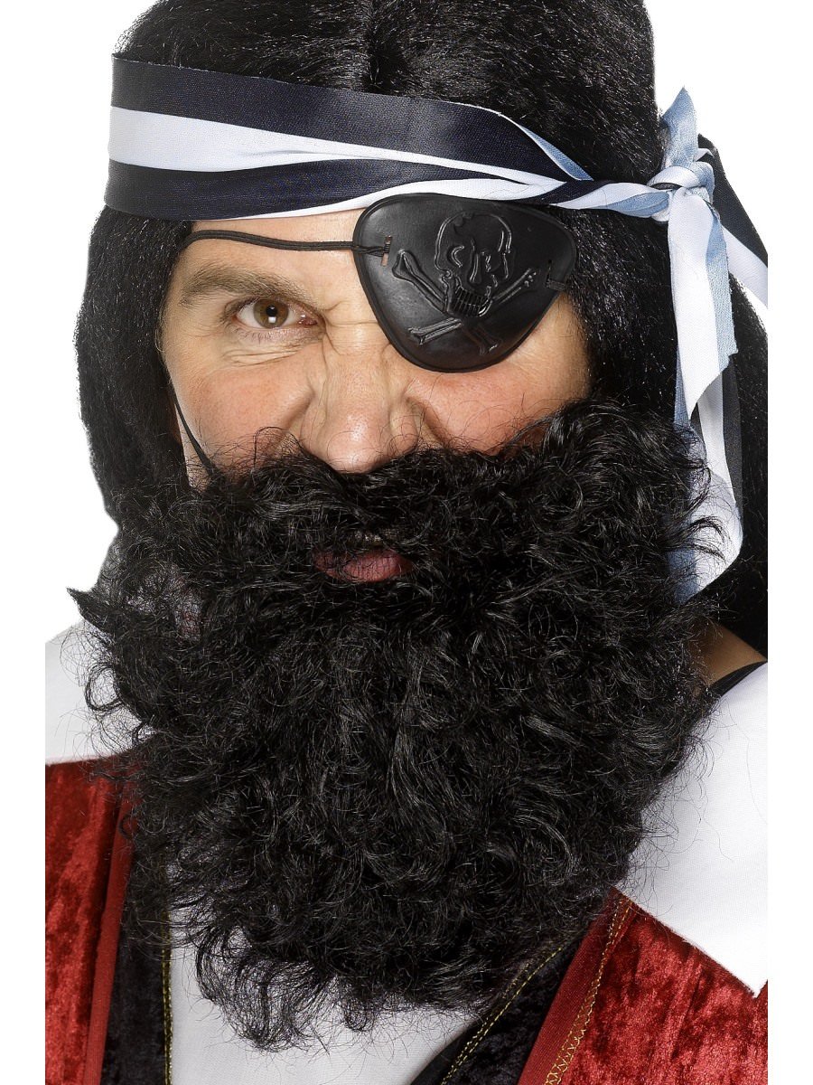 Smiffys Deluxe Pirate Beard Black Fancy Dress