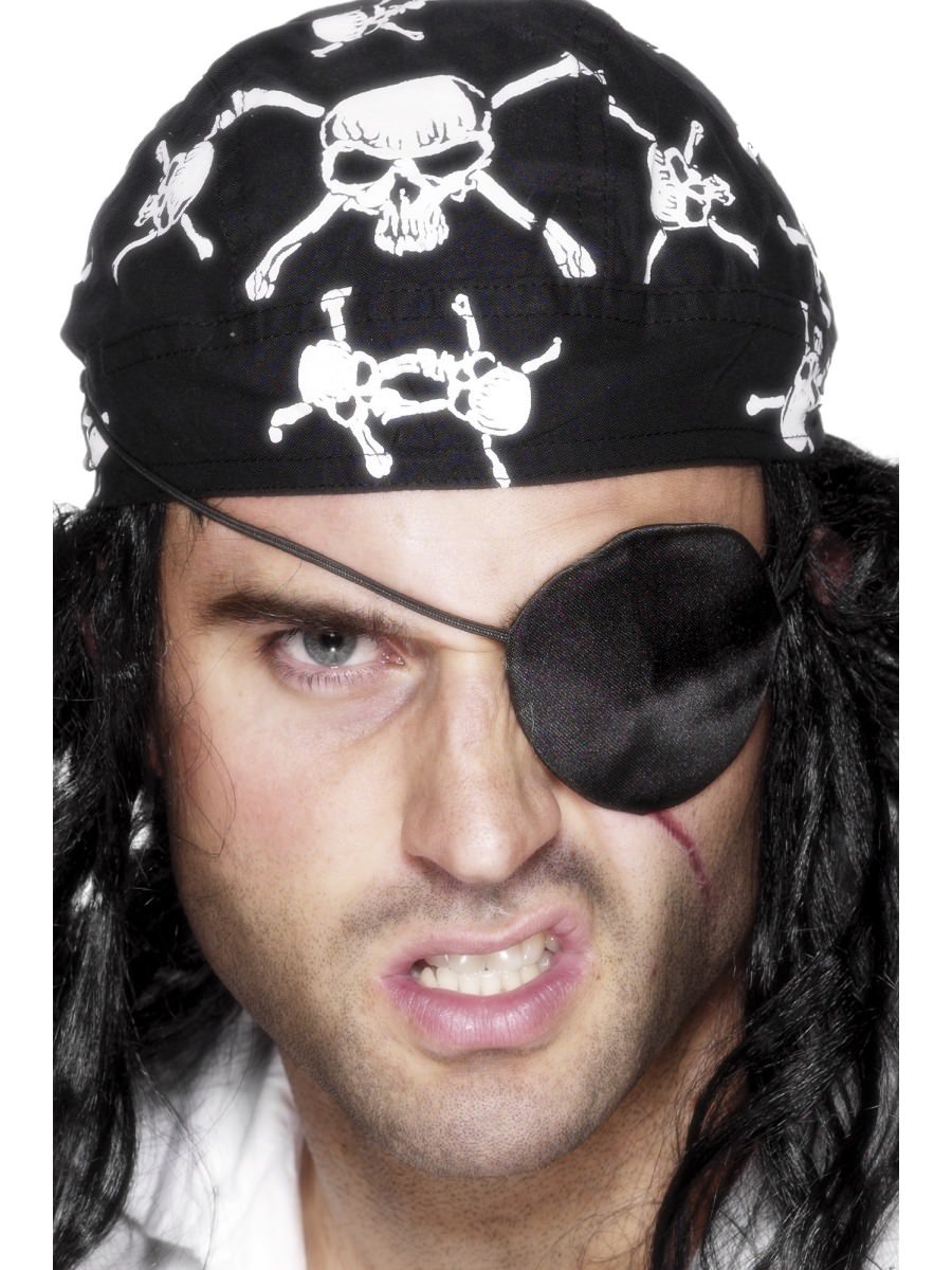  Smiffys mens Pirate Captain Costume Wig, Black, One