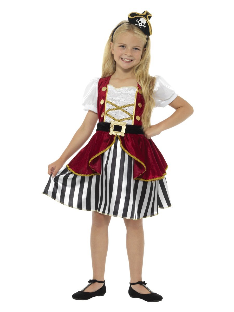 Smiffys Deluxe Pirate Girl Costume Fancy Dress Medium Age 7 9