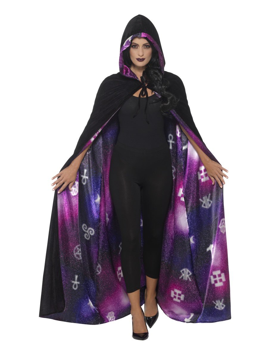 Photos - Fancy Dress Smiffys Deluxe Reversible Galaxy Ouija Cape - 