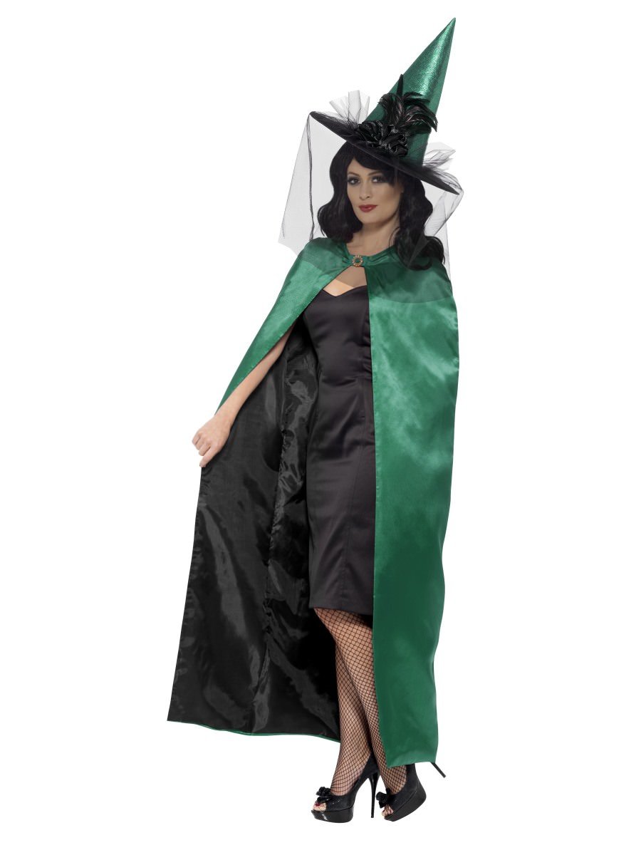 Smiffys Deluxe Reversible Witch Cape Fancy Dress