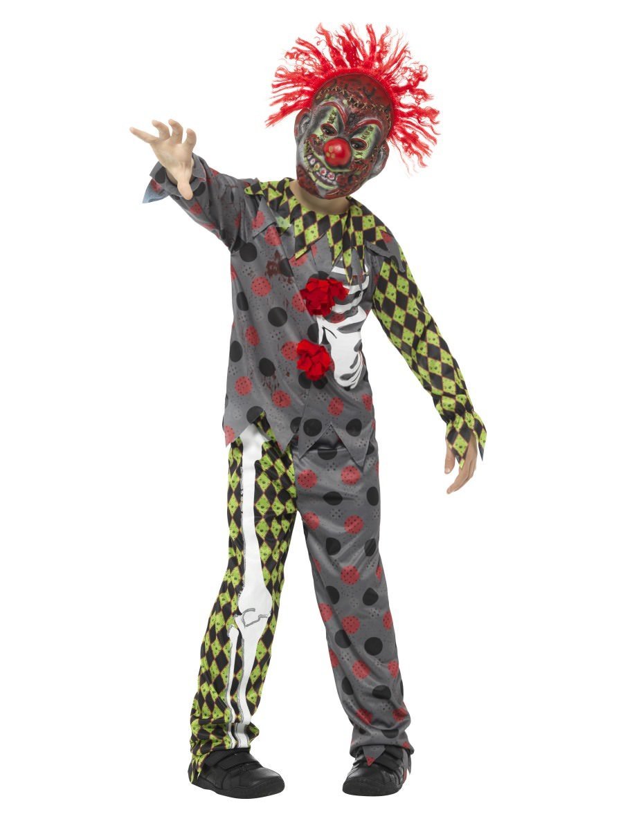 Smiffys Deluxe Twisted Clown Costume Fancy Dress Tween Age 13 14