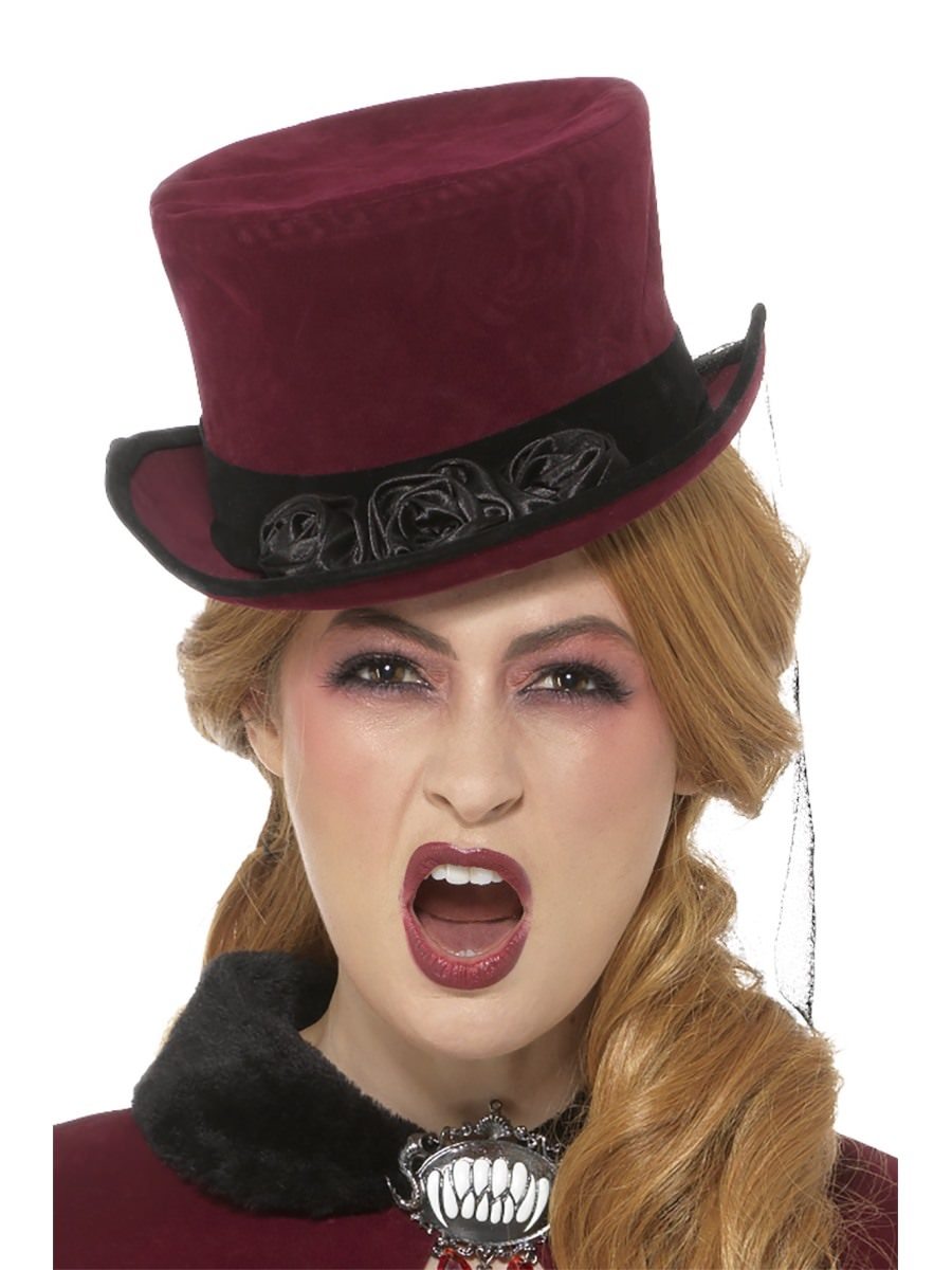 Photos - Fancy Dress Smiffys Deluxe Victorian Vampiress Hat - 