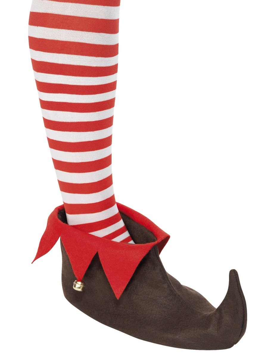 Smiffys Elf Shoes With Bells Fancy Dress