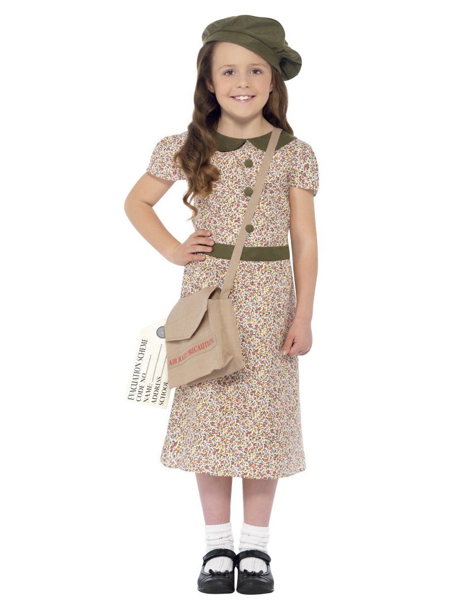 Smiffys Evacuee Girl Costume Fancy Dress Medium Age 7 9