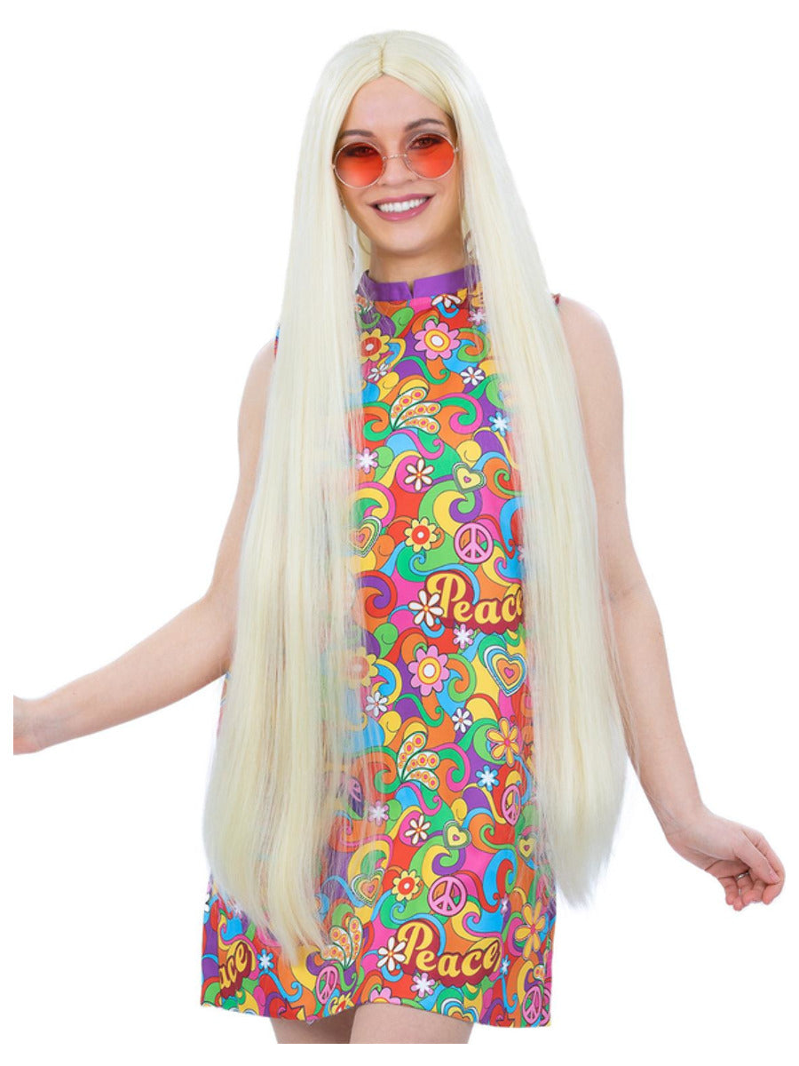Click to view product details and reviews for Extra Long Hippie Wig Blonde.