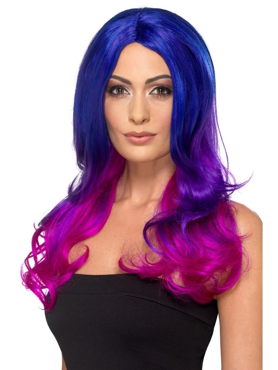 Click to view product details and reviews for Smiffys Fashion Ombre Wig Blue Pink Fancy Dress.