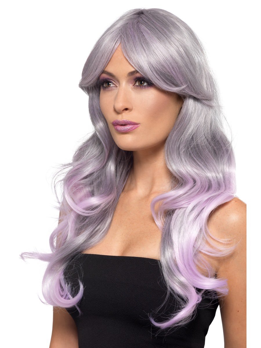 Click to view product details and reviews for Smiffys Fashion Ombre Wig Grey Pastel Pink Fancy Dress.