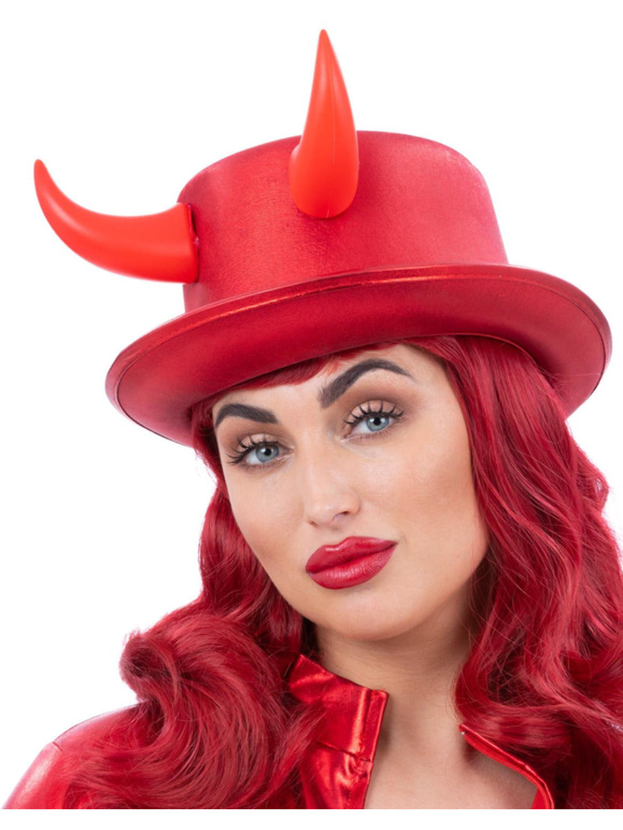 Click to view product details and reviews for Fever Deluxe Red Devil Metallic Top Hat.