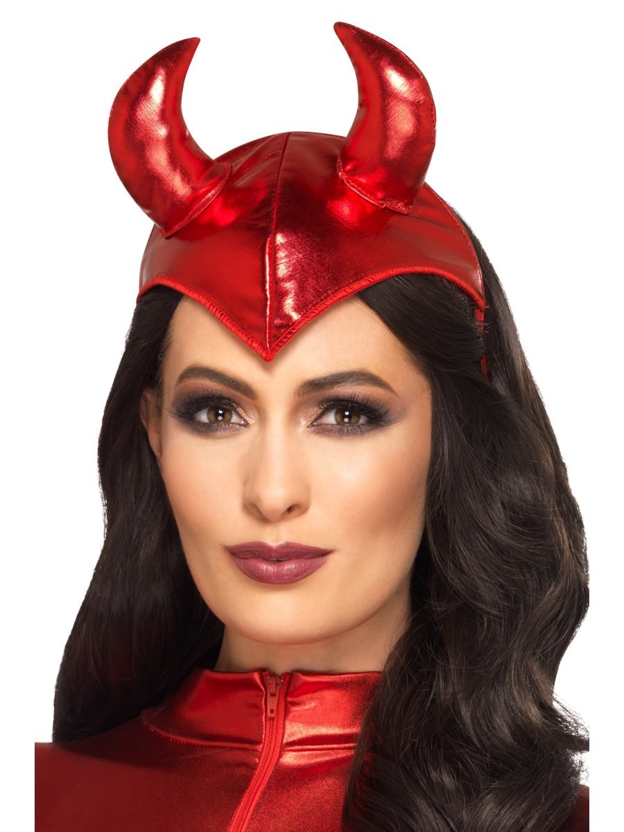 Smiffys Fever Devil Headband Fancy Dress - Fancy Dress Costumes