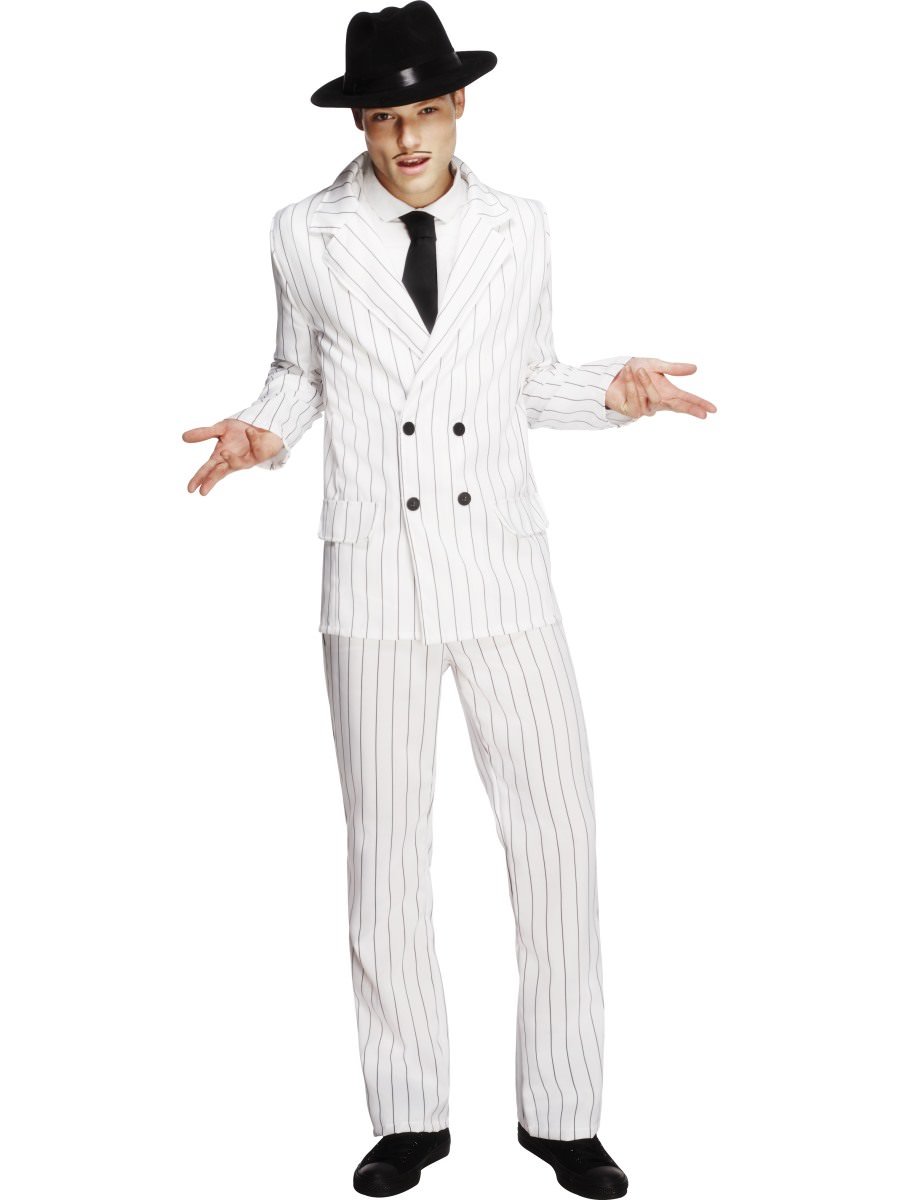 Smiffys Fever Gangster Costume Fancy Dress Large Chest 42 44