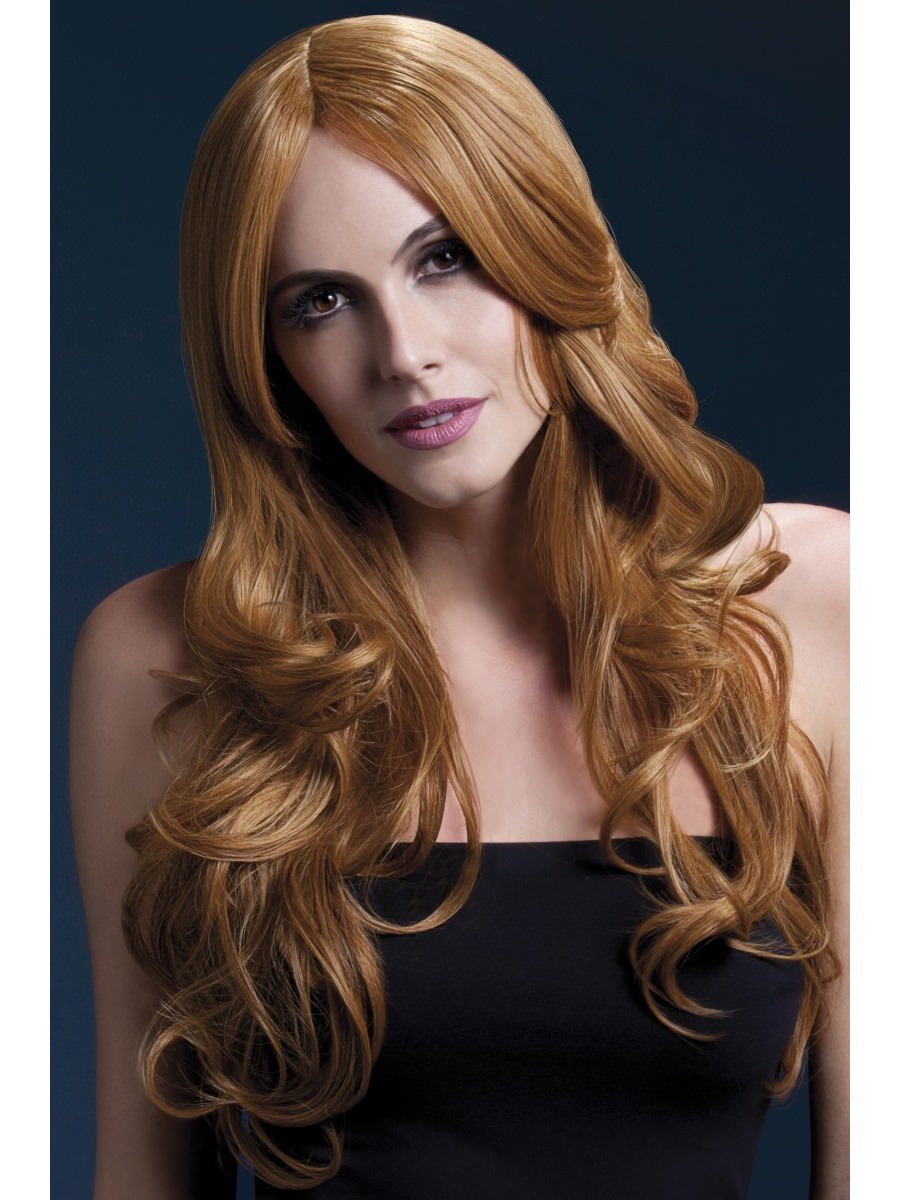 Click to view product details and reviews for Smiffys Fever Khloe Wig Auburn Fancy Dress.