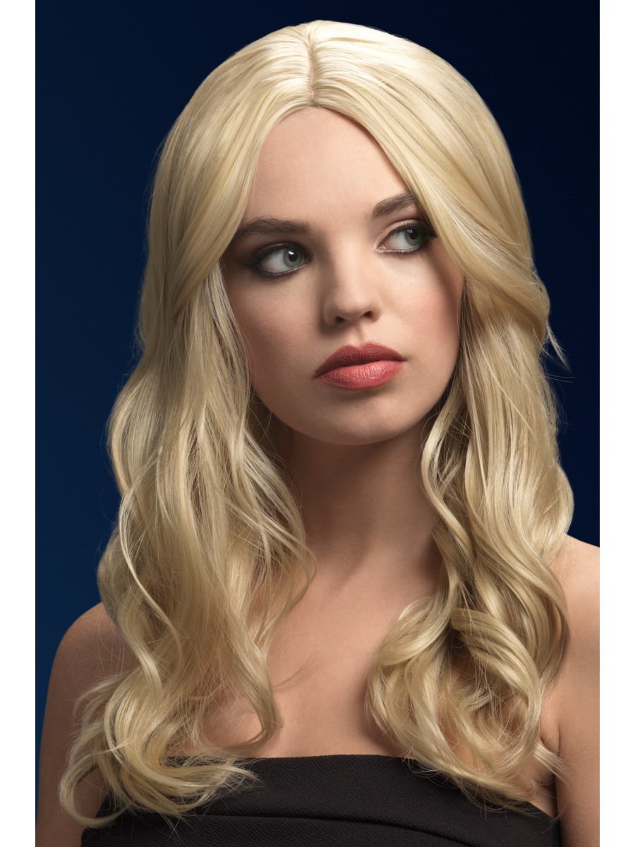 Smiffys Fever Khloe Wig Dark Blonde Fancy Dress