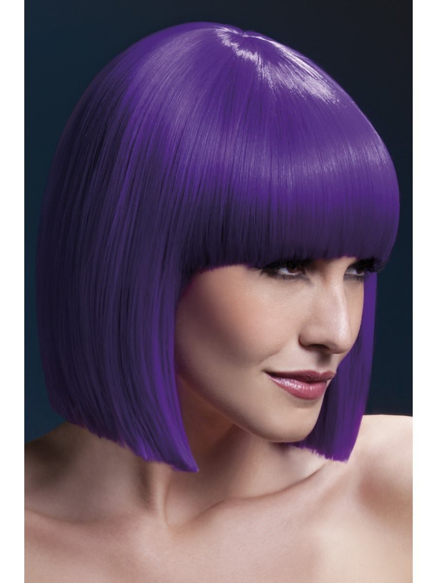 Click to view product details and reviews for Smiffys Fever Lola Wig Purple Fancy Dress.