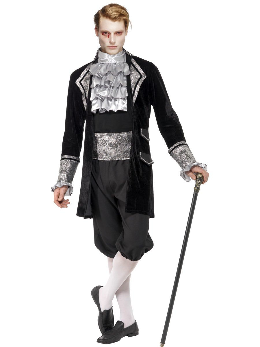 Smiffys Fever Male Baroque Vampire Costume Fancy Dress