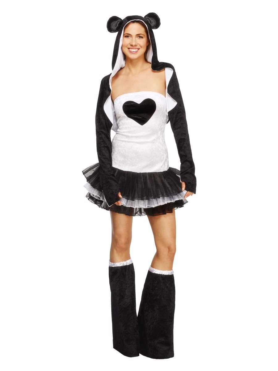 Smiffys Fever Panda Costume Tutu Dress Fancy Dress Medium Uk 12 14