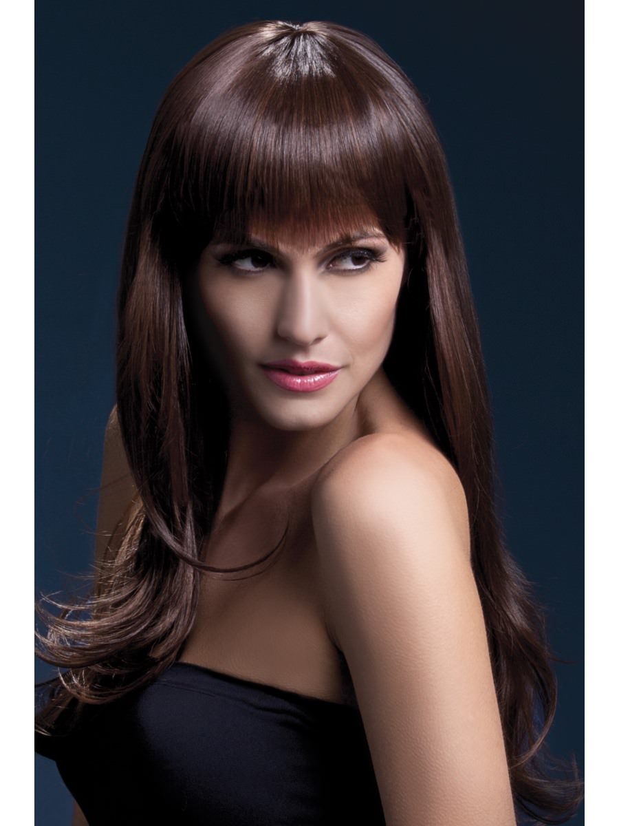 Click to view product details and reviews for Smiffys Fever Sienna Wig Brown Fancy Dress.