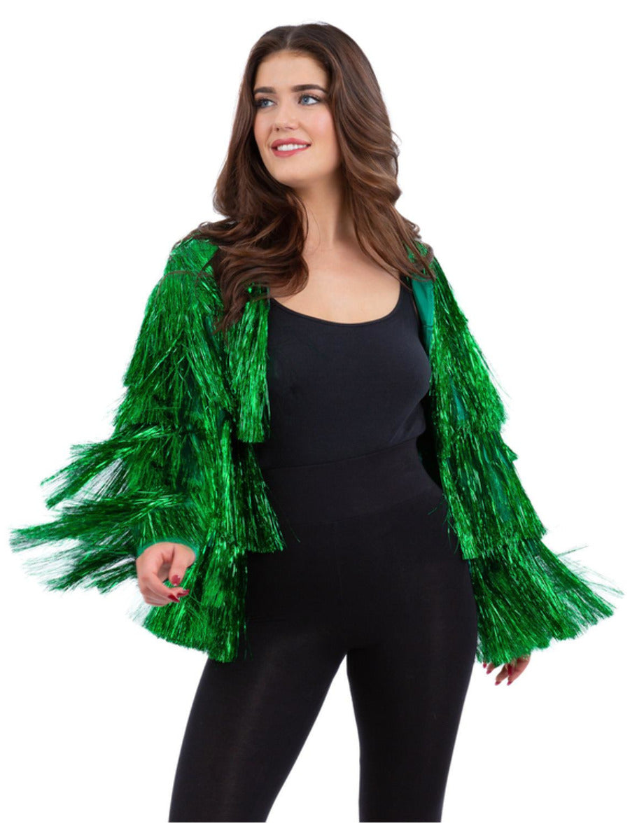 Click to view product details and reviews for Fever Tinsel Festival Jacket Green Uk Dress 8 14.