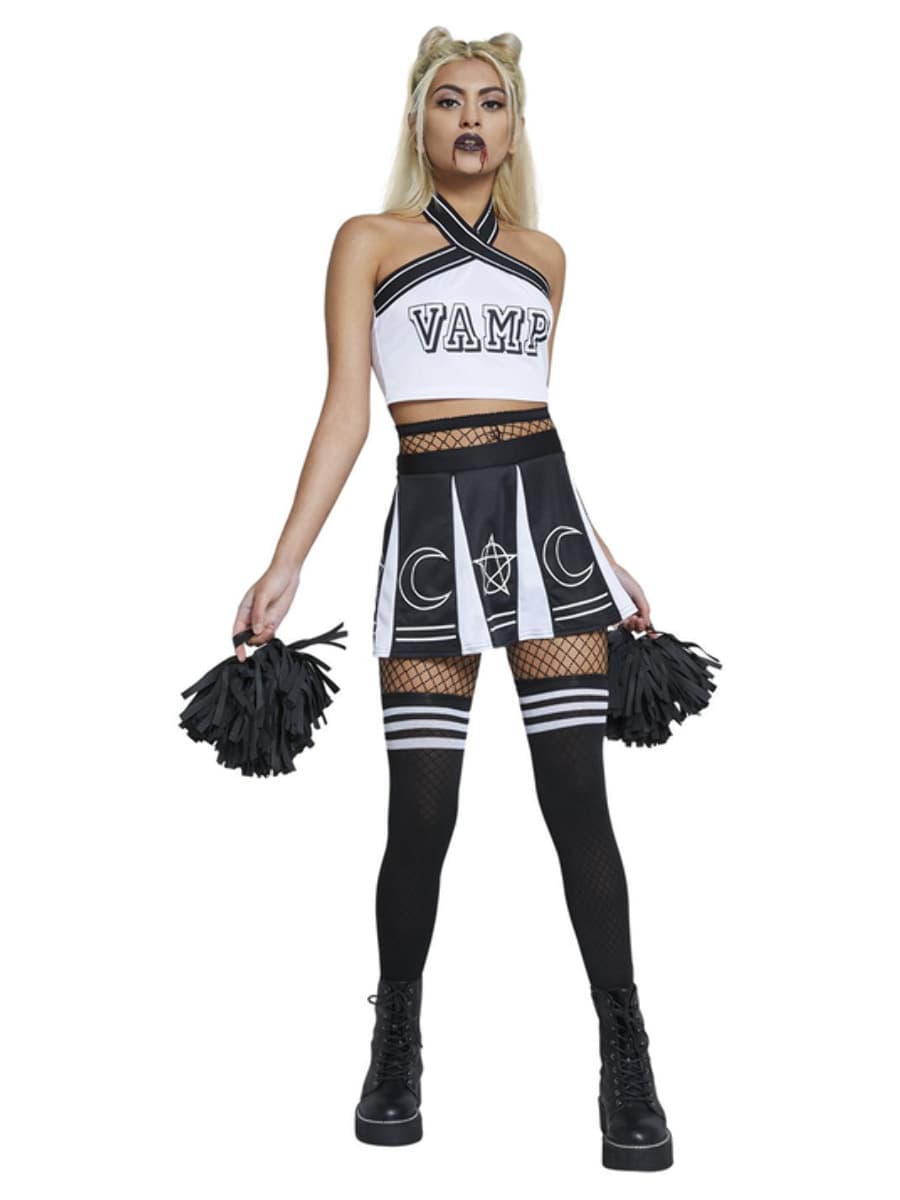 Smiffys Fever Vamp Cheerleader Costume Fancy Dress X Small Uk 4 6