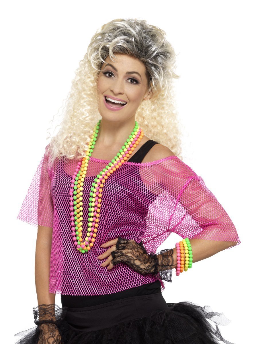 Click to view product details and reviews for Smiffys Fishnet Top Neon Pink Uk Dress 8 14 Fancy Dress Uk Dress 8 14.