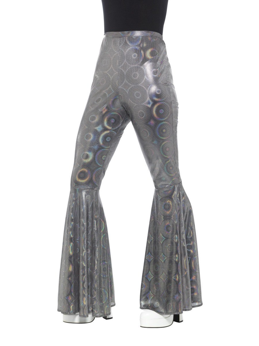 Click to view product details and reviews for Smiffys Flared Trousers Ladies Silver Uk Dress 8 14 Fancy Dress Uk Dress 8 14.