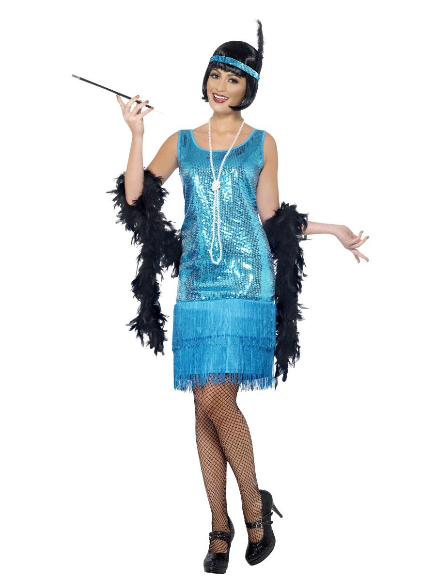 Smiffys Flirty Flapper Costume Fancy Dress Plus X1 Uk 20 22