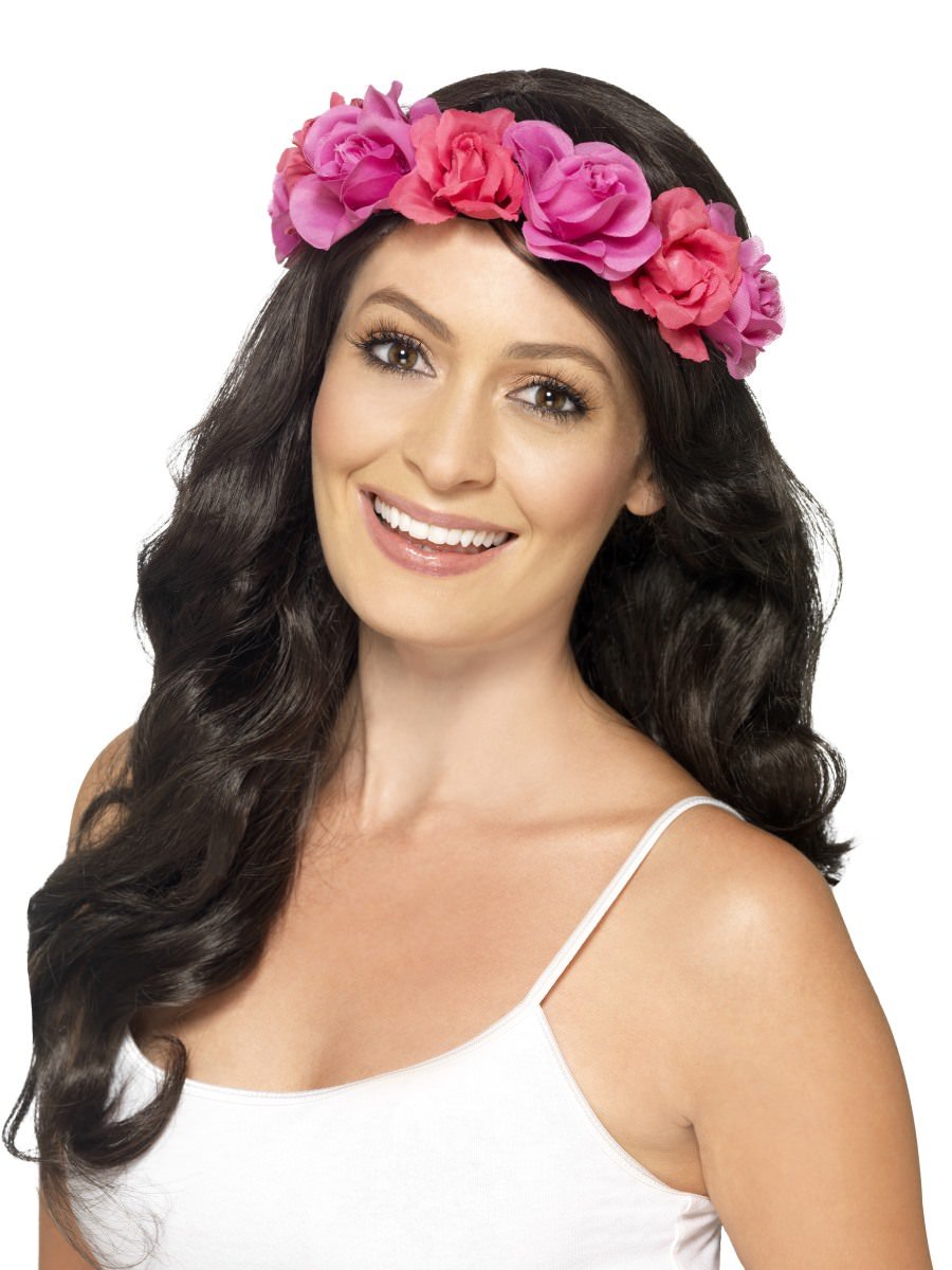 Click to view product details and reviews for Smiffys Floral Pink Headband Fancy Dress.