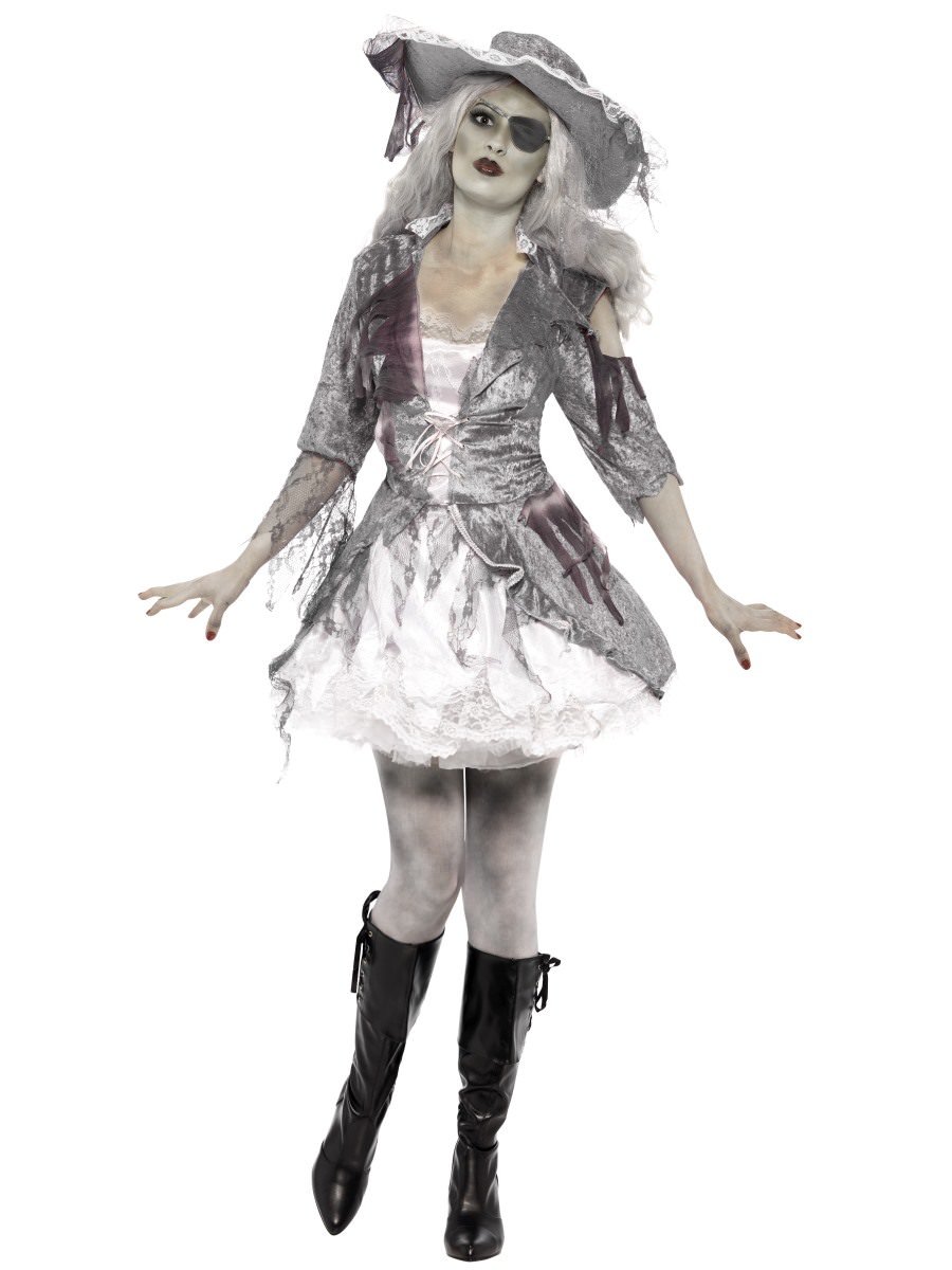Photos - Fancy Dress Smiffys Ghost Ship Pirate Treasure Costume - , X Small (UK 4-6)