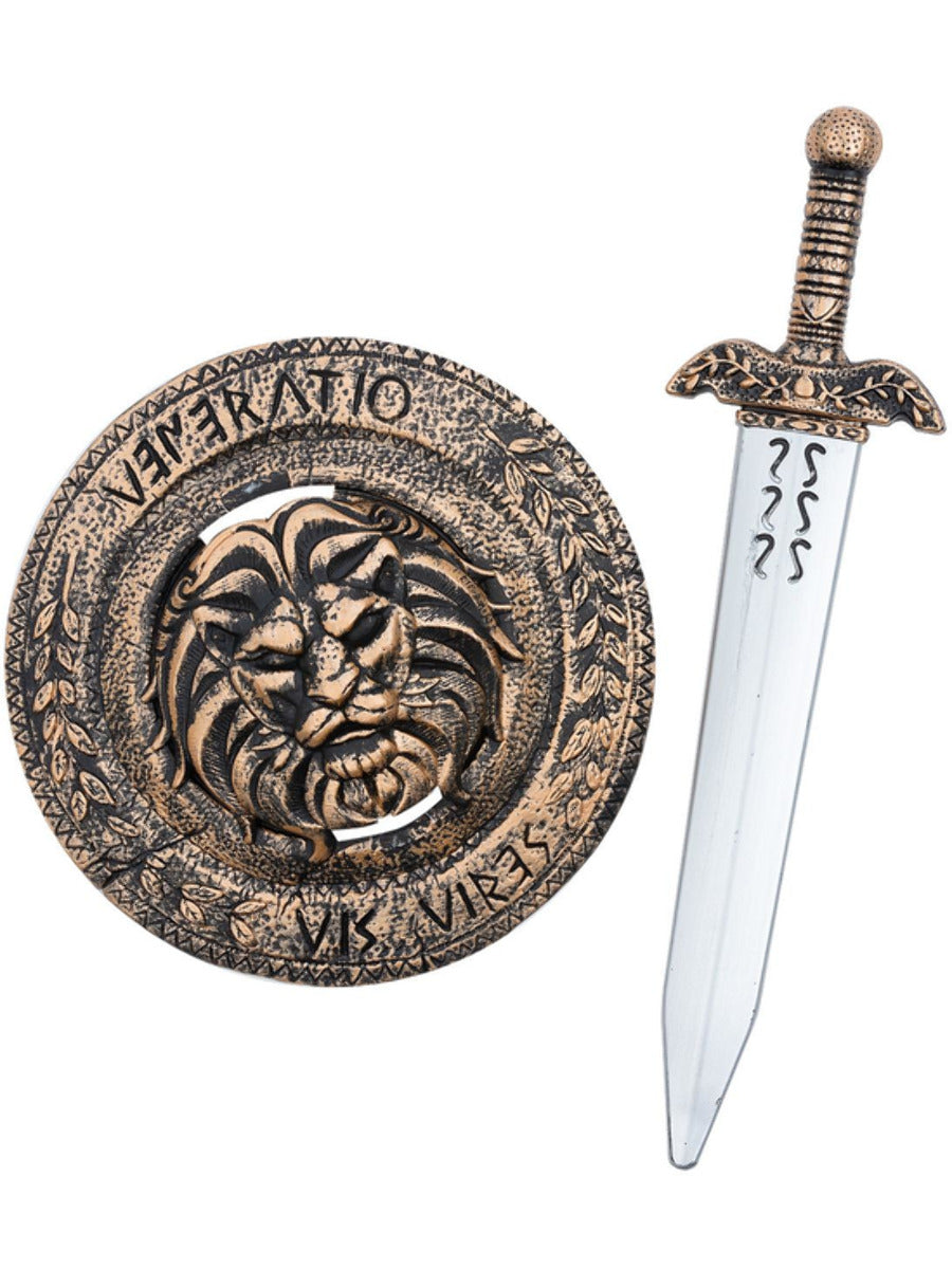 Click to view product details and reviews for Gladiator Lion Shield 46cm Sword 47cm.