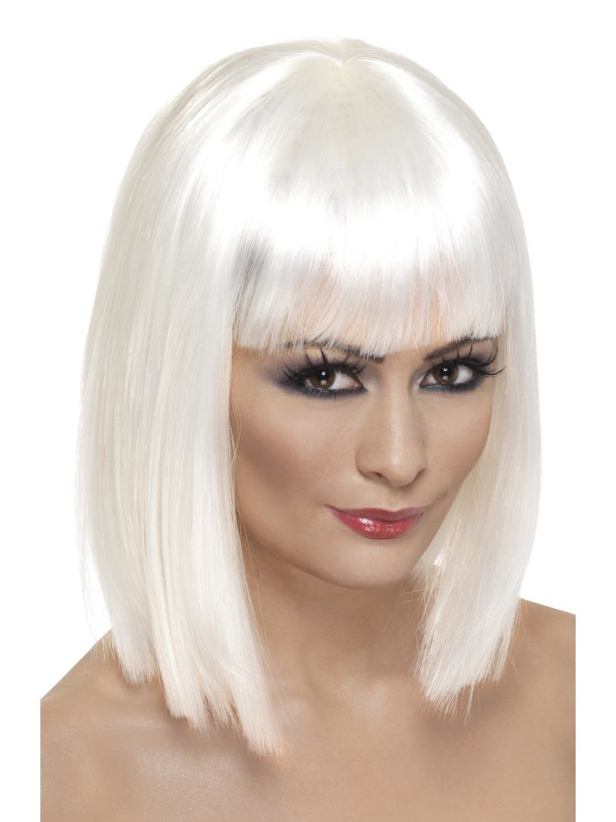 Photos - Fancy Dress Smiffys Glam Wig, White - 