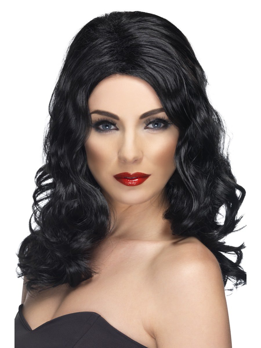 Click to view product details and reviews for Smiffys Glamorous Wig Black Fancy Dress.