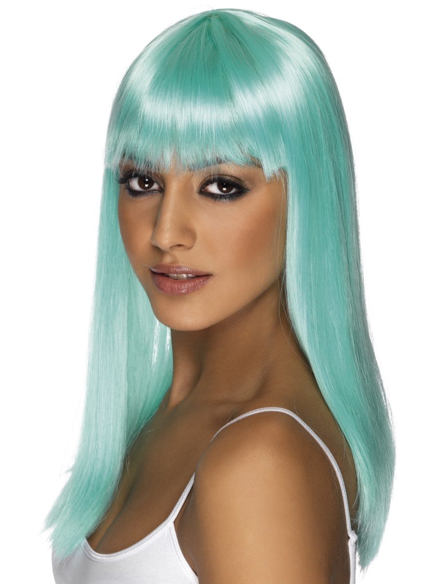 Click to view product details and reviews for Smiffys Glamourama Wig Neon Aqua Fancy Dress.