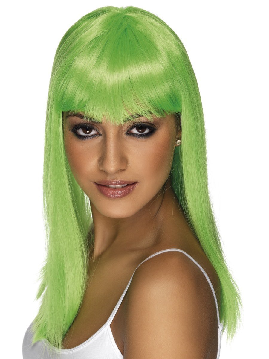 Click to view product details and reviews for Smiffys Glamourama Wig Neon Green Fancy Dress.