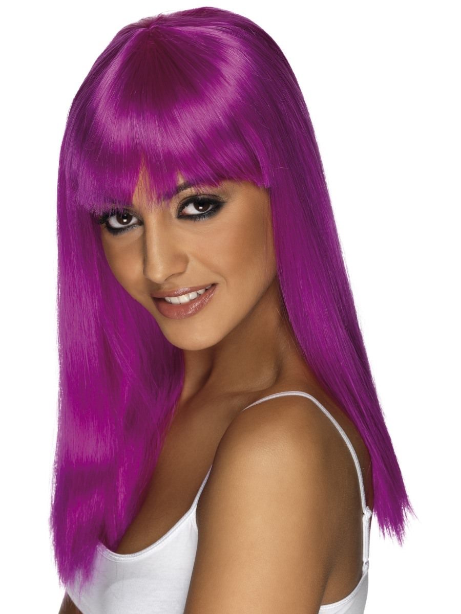 Click to view product details and reviews for Smiffys Glamourama Wig Neon Purple Fancy Dress.
