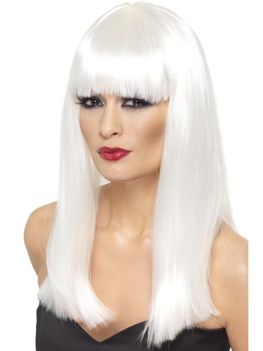 Photos - Fancy Dress Smiffys Glamourama Wig, White - 