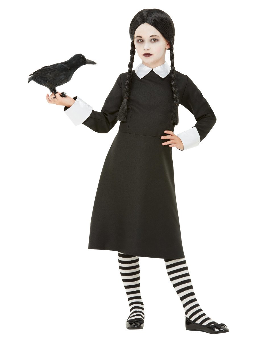 Gothic School Girl Costume Black Medium Age 7 9