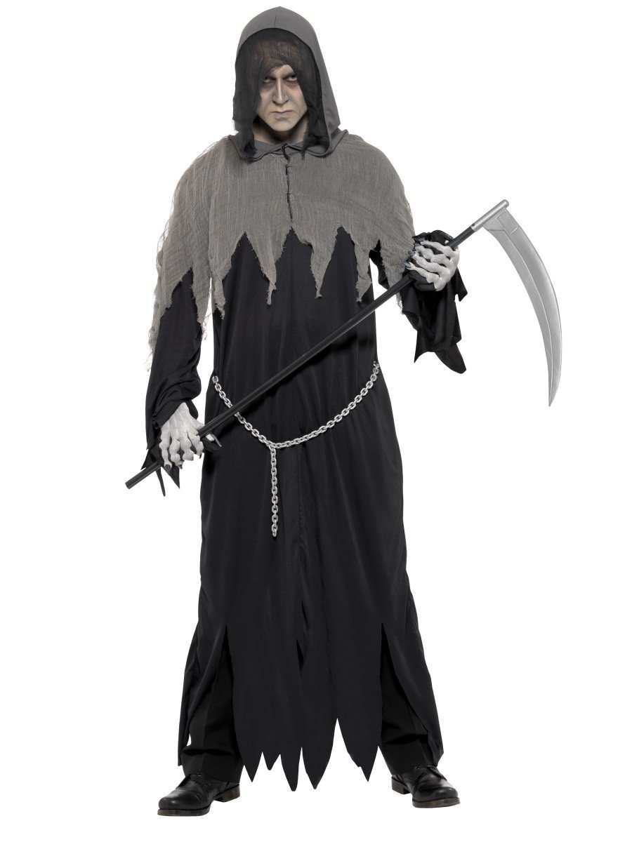 Smiffys Grim Reaper Robe Costume Fancy Dress Large Chest 42 44