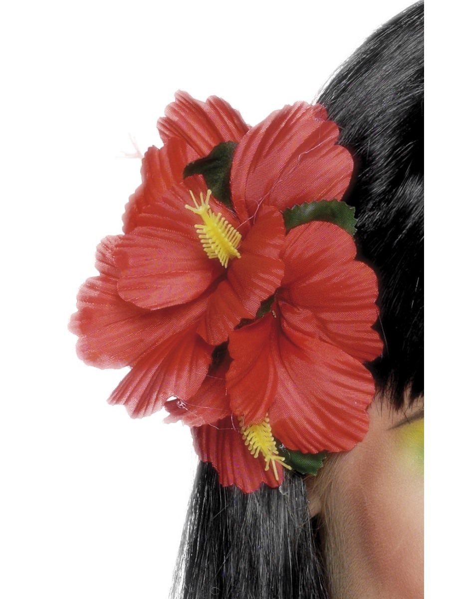 Click to view product details and reviews for Smiffys Hawaiian Flower Hair Clip Red Fancy Dress.