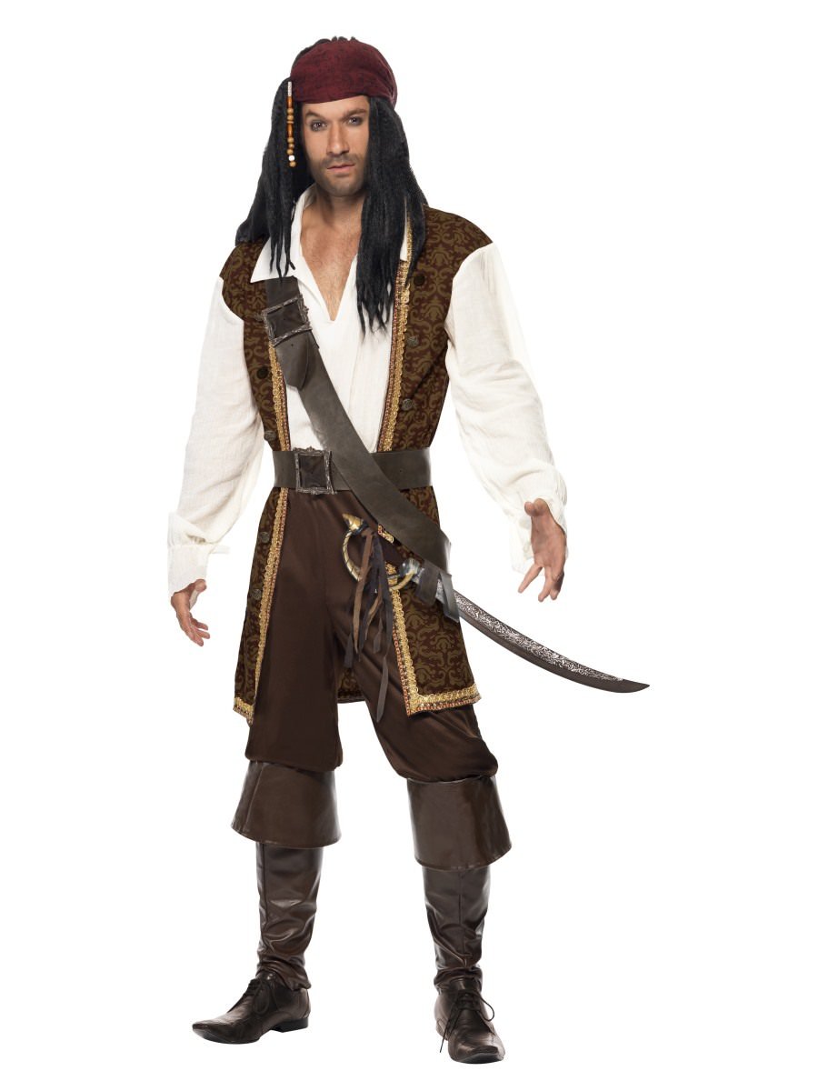 Smiffys High Seas Pirate Costume Fancy Dress Medium Chest 38 40