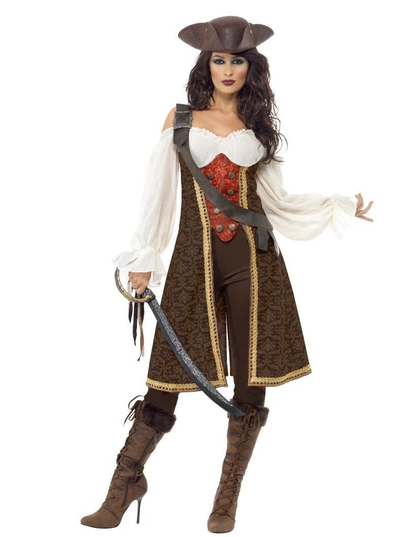 Smiffys High Seas Pirate Wench Costume Fancy Dress Medium Uk 12 14