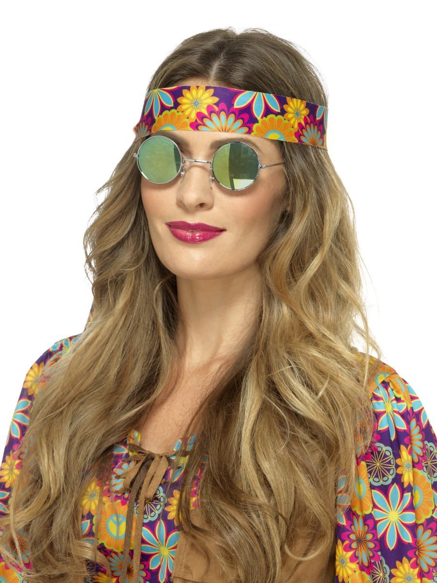Click to view product details and reviews for Smiffys Hippie Specs Mirrored Fancy Dress.