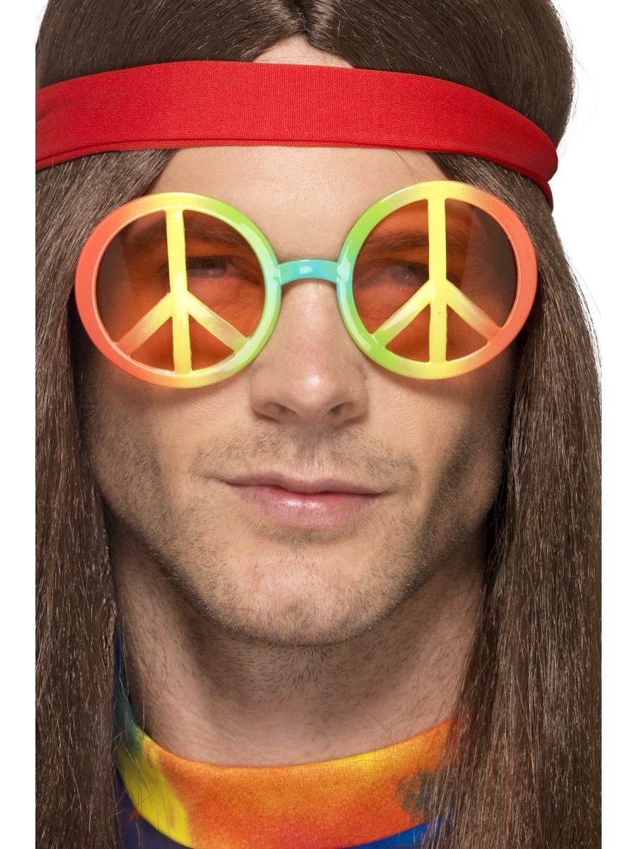 Click to view product details and reviews for Smiffys Hippie Specs Multi Coloured Fancy Dress.
