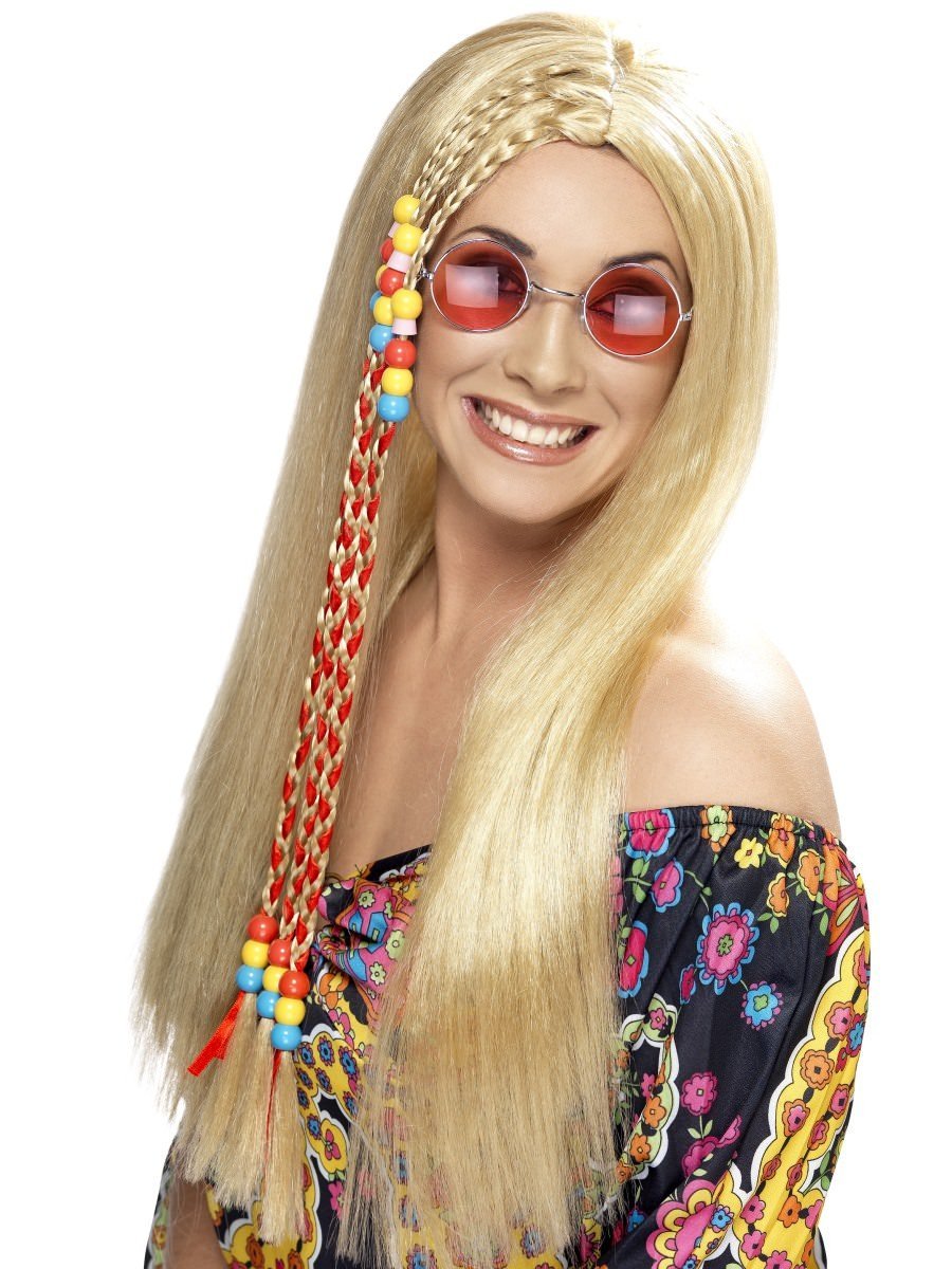 Smiffys Hippy Party Wig Blonde Fancy Dress