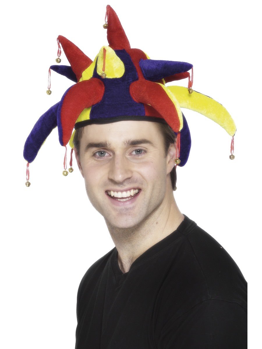 Smiffys Jester Hat With Bells Fancy Dress