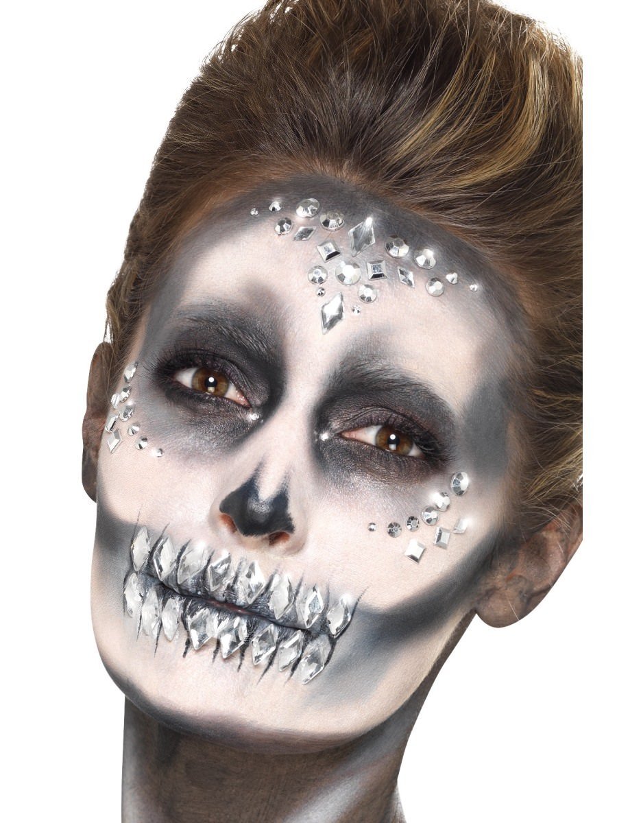 Click to view product details and reviews for Smiffys Jewel Face Gems Silver Fancy Dress.