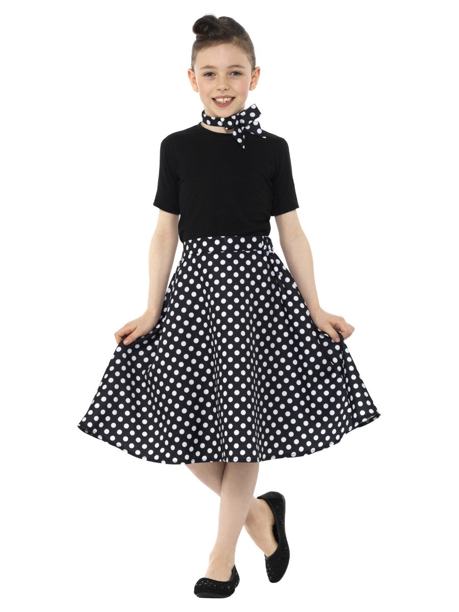 Click to view product details and reviews for Smiffys Kids Black 50s Polka Dot Skirt Fancy Dress Small Medium Age 7 9.