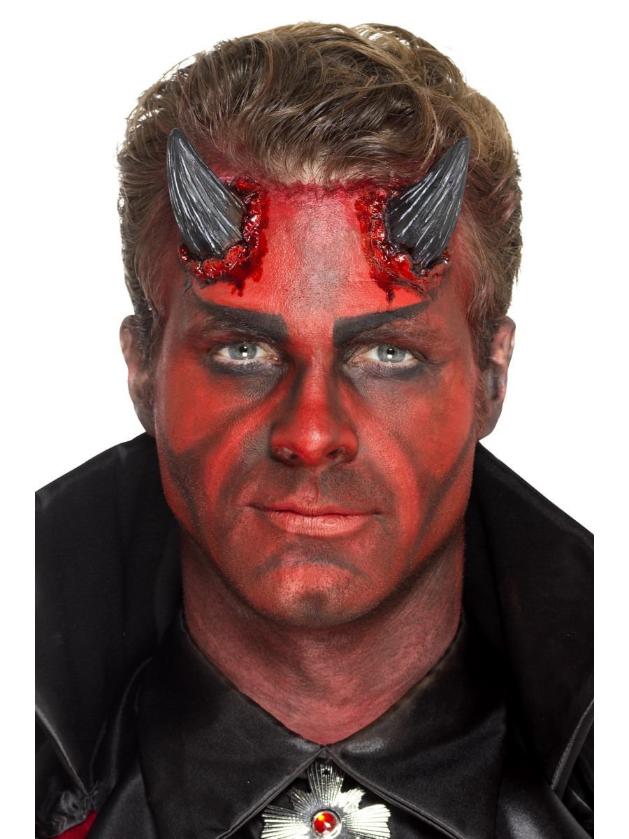 Smiffys Latex Realistic Devil Horn Prosthetics Fancy Dress