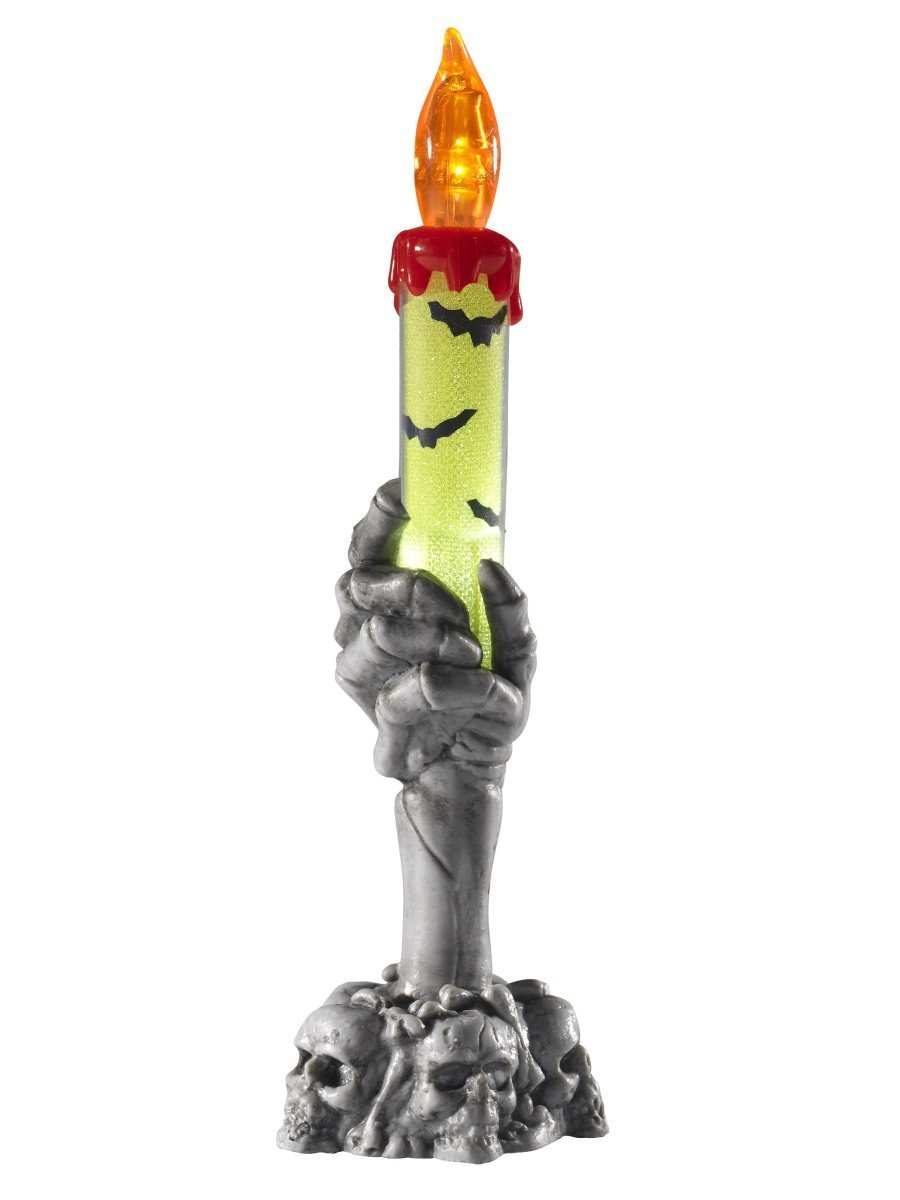 Smiffys Light Up Ghostly Candle Stick Prop Fancy Dress