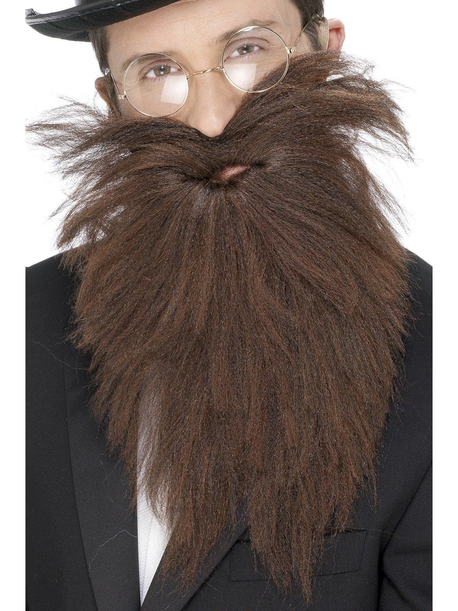 Smiffys Long Beard Tash Brown Fancy Dress